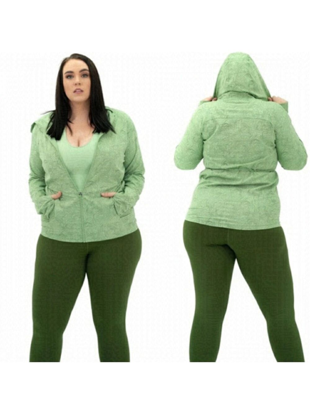 Balance Athletica Shop Vitality The Journey Windbreaker Hooded Jacket in GREEN